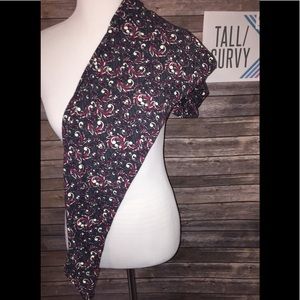 NWT Ladies LulaRoe Leggings T&C Grey Pink/Cream